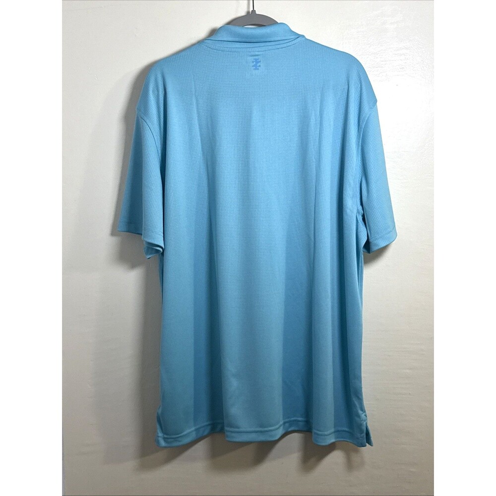 NEW Izod Men's Grid Polo Shirt - Short Sleeve Light Blue Size XXL - NWT $55 - Picture 2 of 8